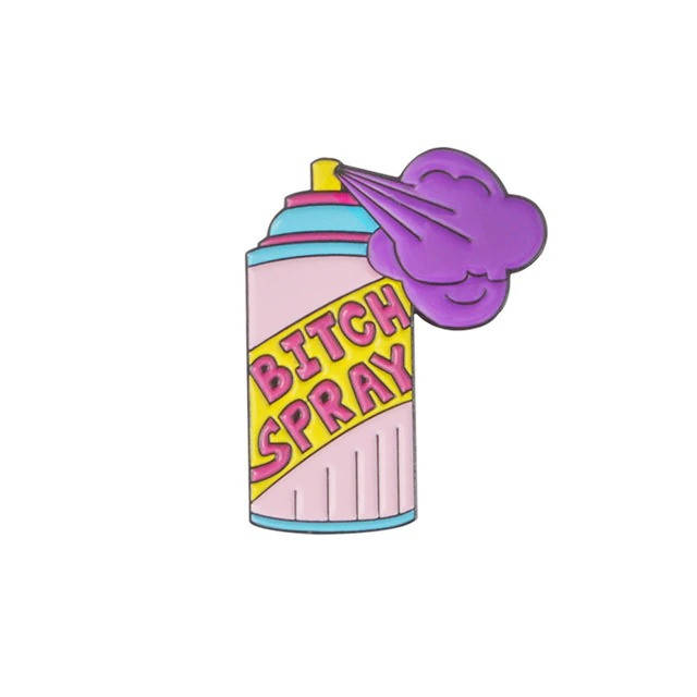 

"Спрей баллончик B*tch spray" значок (пин) металлический