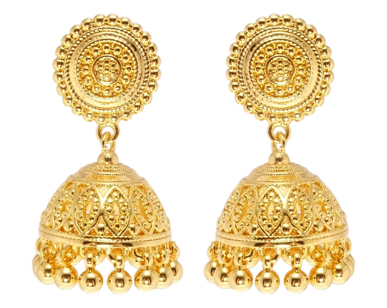 

Серьги Xuping M&L желтый оттенок подвески на гвоздиках "Декоративные колокольчики"