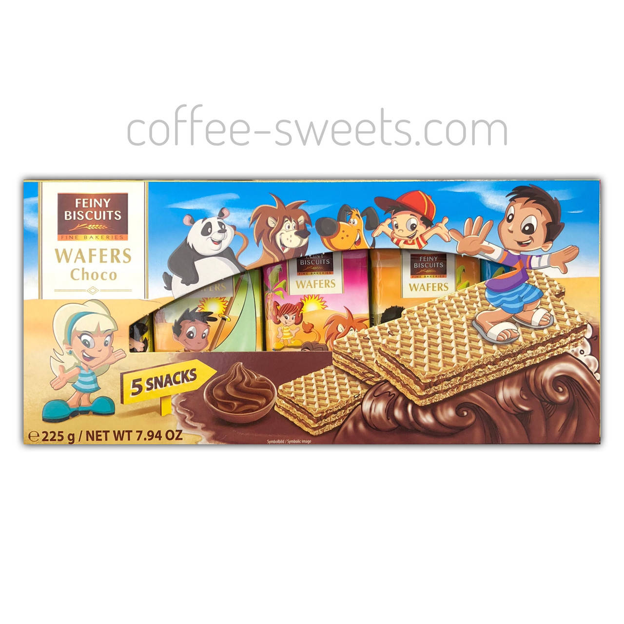

Вафлі з какао-кремом Feiny Biscuits Wafers Choco 225g (5*45)