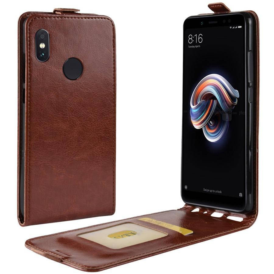 

Чехол IETP для Xiaomi Redmi Note 5 / Note 5 Pro кожа PU Флип вертикальный коричневый