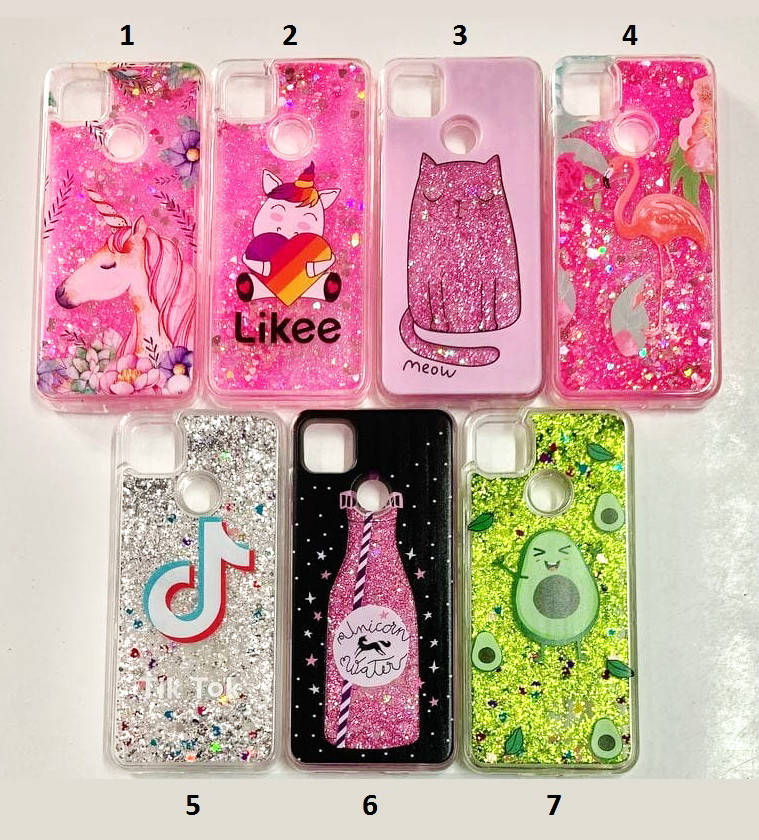 

Чехол детский для Huawei P30 lite силиконовый с блестками и рисунком