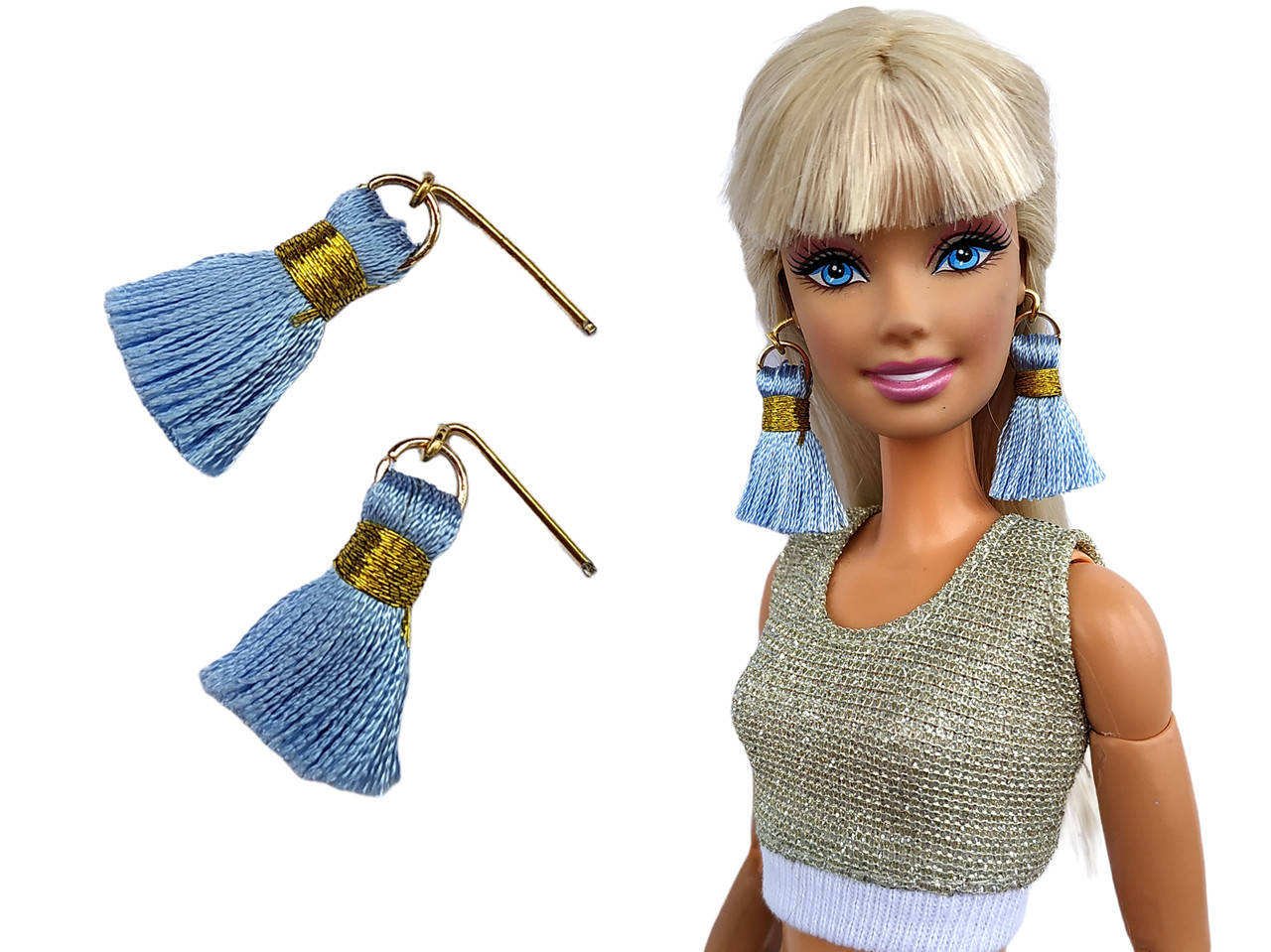 

Аксессуары для кукол - серёжки