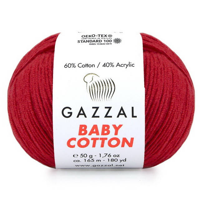 

3439 Пряжа Gazzal Baby Cotton