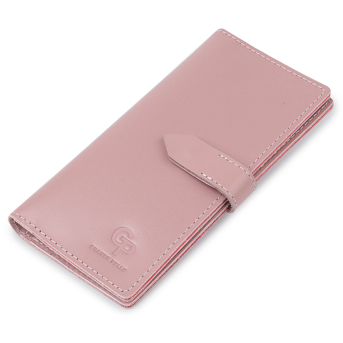 

Кожаное женское матовое портмоне GRANDE PELLE 11545 Розовый