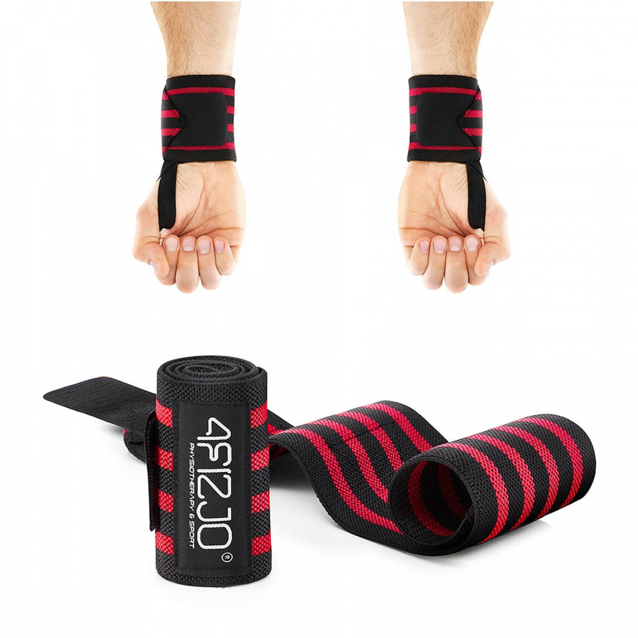 

Бинты для запястий (кистевые бинты) 4FIZJO Wrist Wraps 4FJ0257 эластические 42x8 см 2 шт для защиты запястья