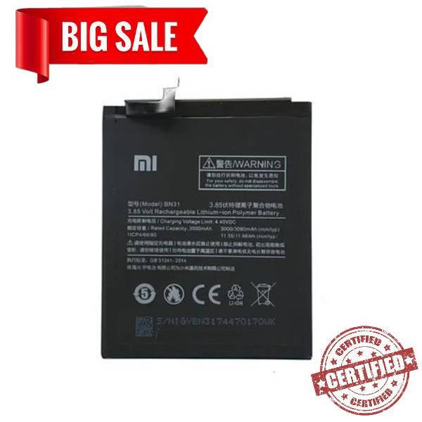 

Аккумулятор BN31 для Xiaomi Redmi note 5A / MI 5X / MIA1 / REDMI S2 (3000mAh)