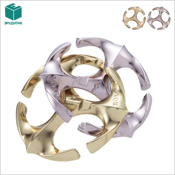 

Головоломка металлическая для взрослых Ротор Huzzle Rotor 6 уровень