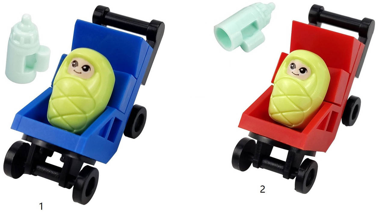 

Коляска с новорожденным с соской подходит для фигурок Лего Lego