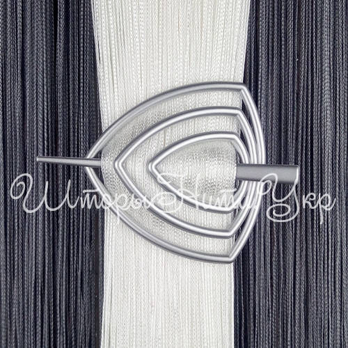 

Заколка для штор нитей Треугольник №4 Серебро матовый, Серый