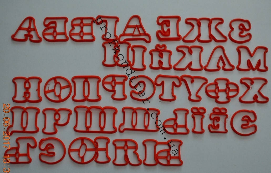 

Набор вырубок Алфавит русско-украинский, ОЧЕНЬ УДОБНЫЙ НАБОР, высота 3см