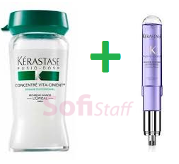 

Kerastase Коктель Fusio Dose Концентрат Vita-Ciment + бустер Cica Fibre + розпилювач