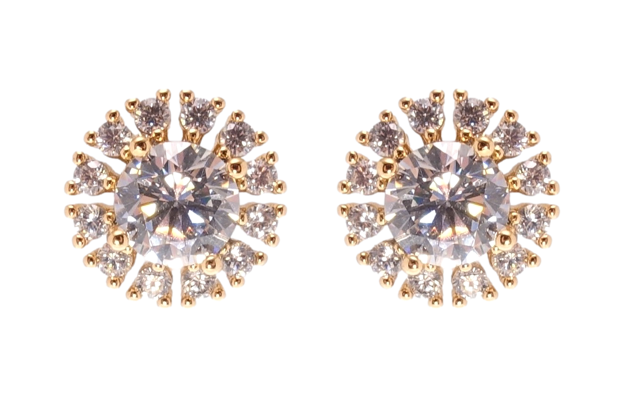 

Серьги Xuping Позолота 18K гвоздики (пусеты) "Инкрустация цирконием" ø 11мм
