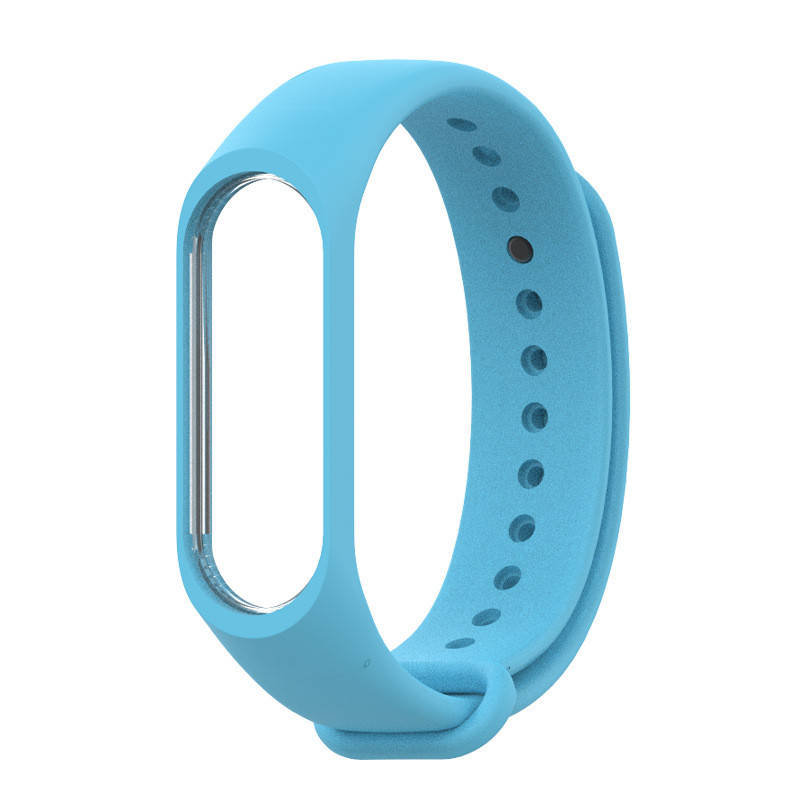 

Силіконовий ремінець MiJobs для Xiaomi Mi Band 3 / 4. Оригінал. Подарунок! Голубий