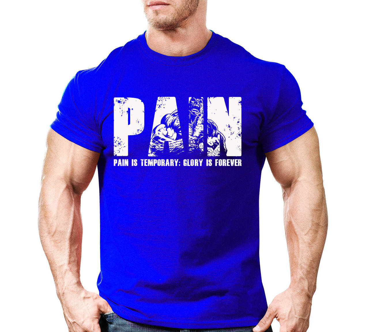 

Футболка для бодибилдинга PAIN (разные цвета) S, Электрик