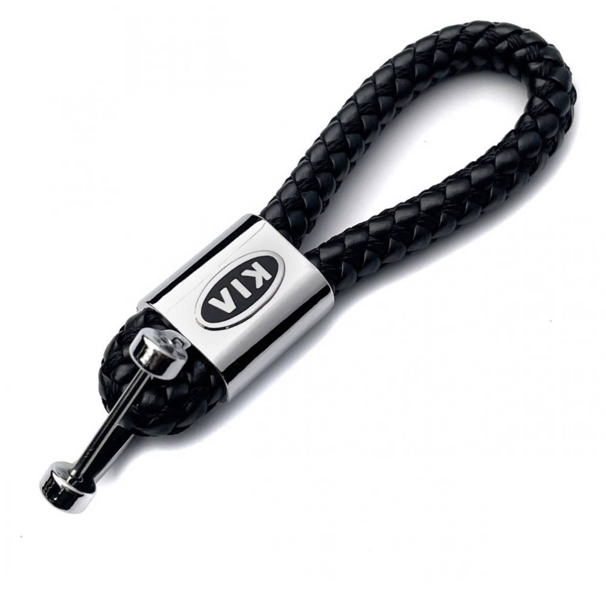 

Стильный кожаный Брелок с логотипом Kia, Черный