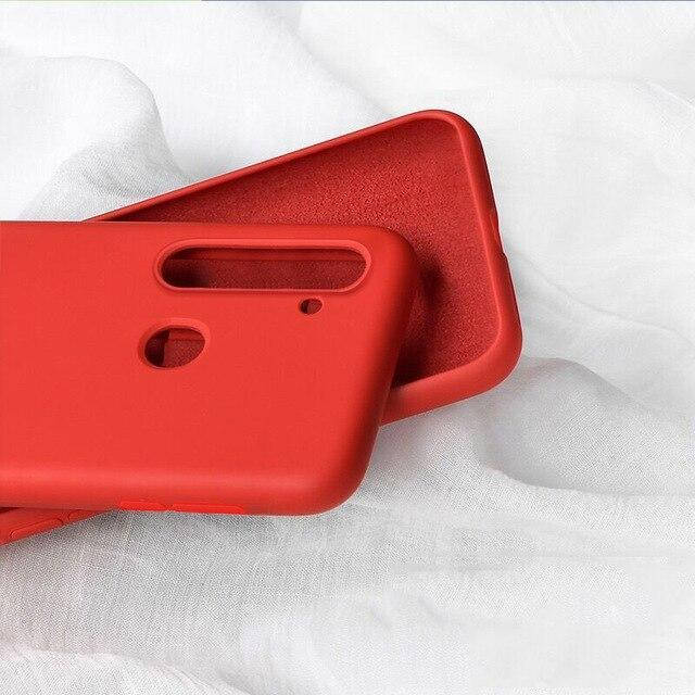 

Силиконовый тонкий чехол для Realme 6i Красный микрофибра soft touch