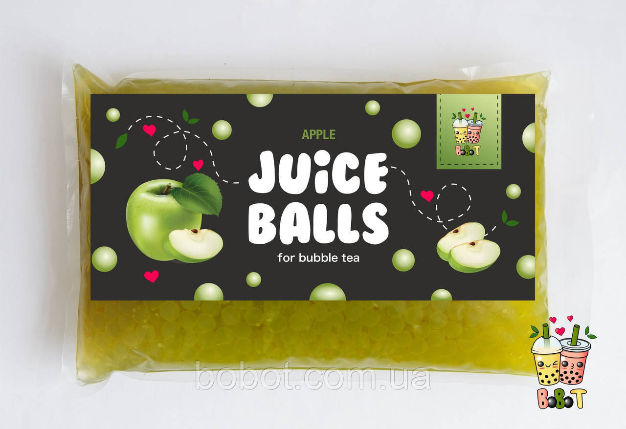 

Bubble tea Шарики Яблуко 1.8кг ТМ "BoBo T”