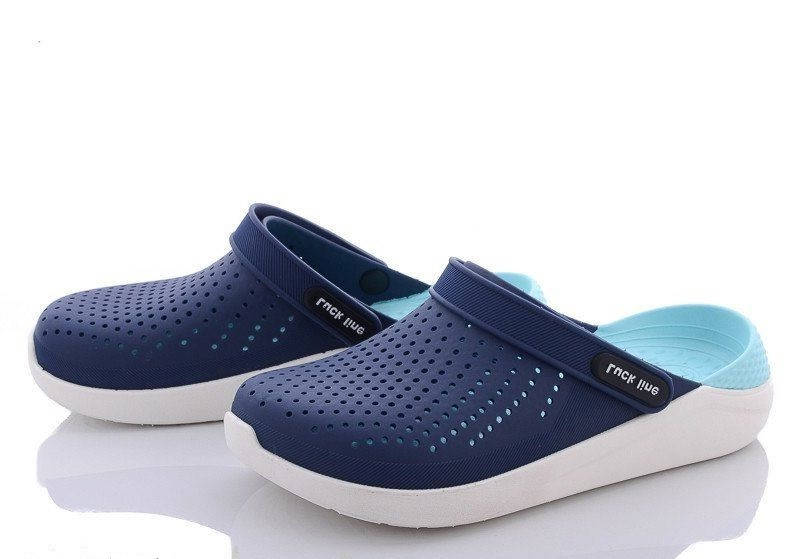 

Кроксы женские Luck Crocs, Сабо женские (сине-белые) 36, Синий