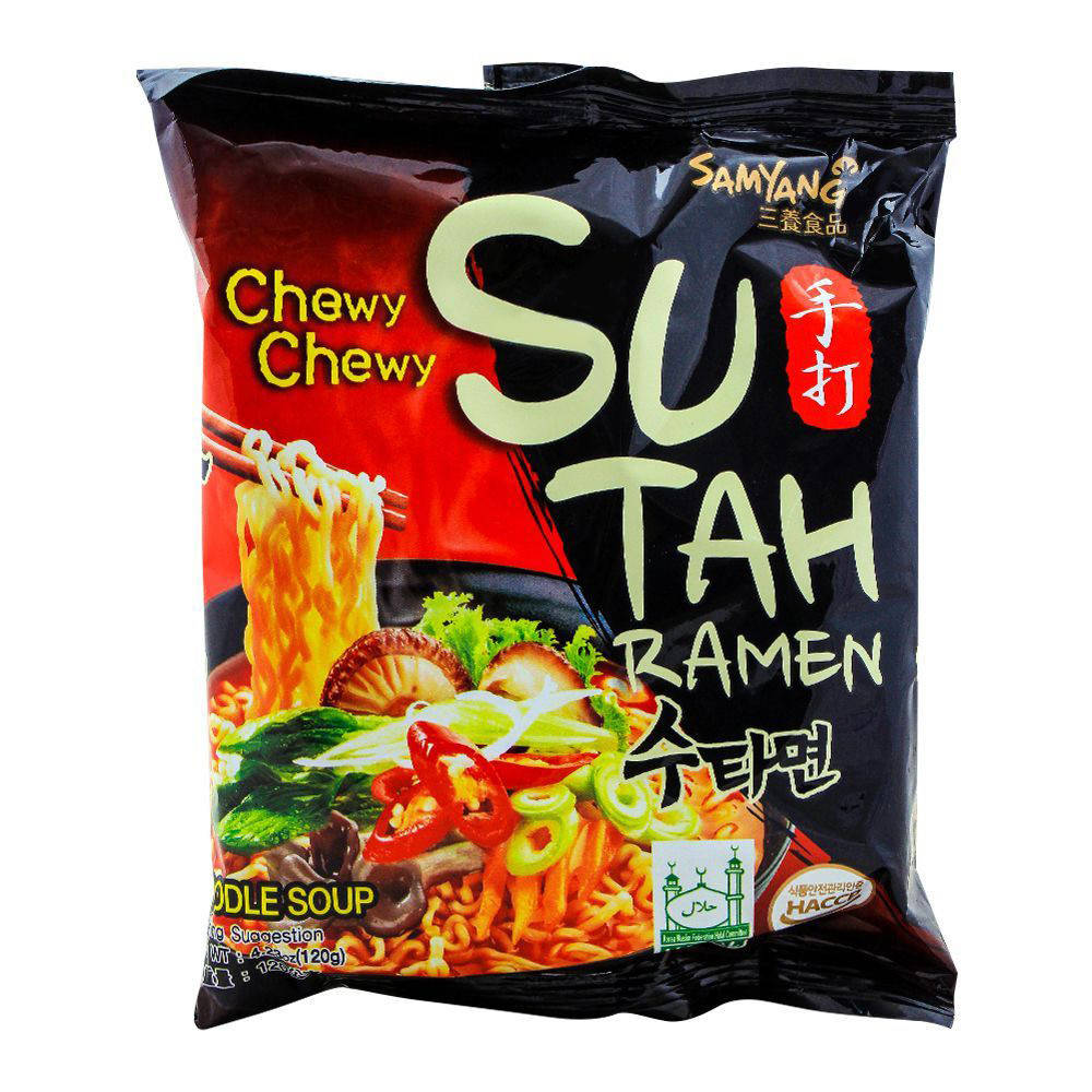 

Суп с лапшой Рамен Sutah, 120 г, ТМ Samyang, Южная Корея