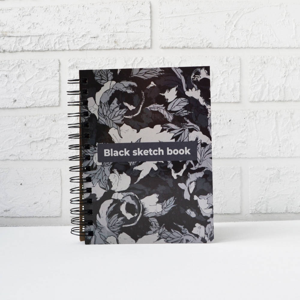 

Скетчбук 4Profi Black sketch book two А5 40 листов черная бумага 901425, Черный