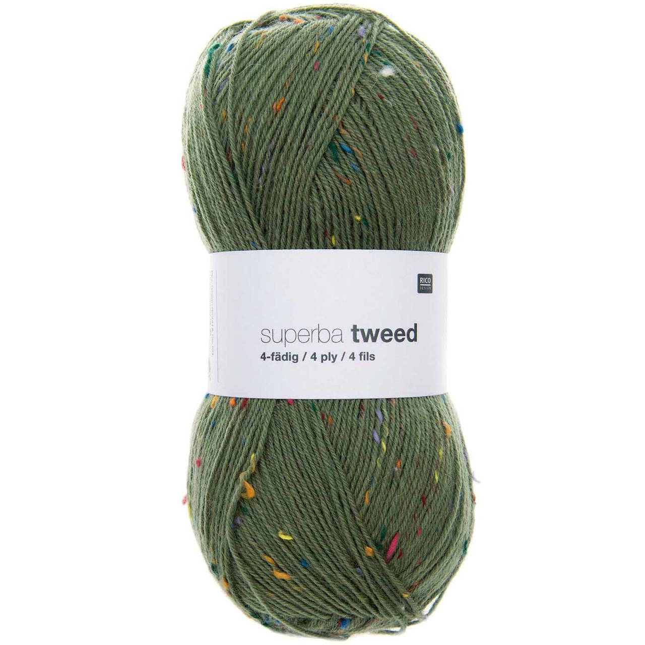 

Пряжа Rico Superba Tweed 4-ply (цвет 005 Olive)