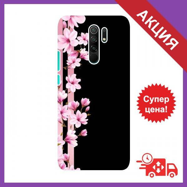 

Бампер с принтом для Xiaomi Redmi 9 / Бампер на Сяоми Редми 9 / Бампер для Xiaomi Redmi 9 (Розы на черном)