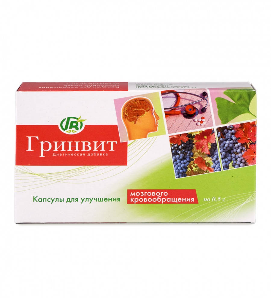 

Капсулы Гринвит "Для улучшения мозгового кровообращения" №84