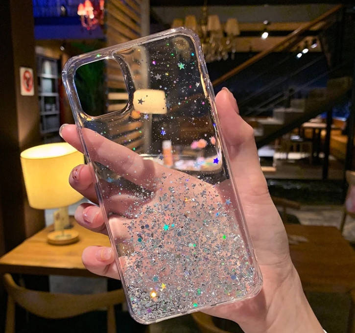 

Блестящий чехол с серебряной фольгой Iphone 12 Pro Max (6.7), Серебристый