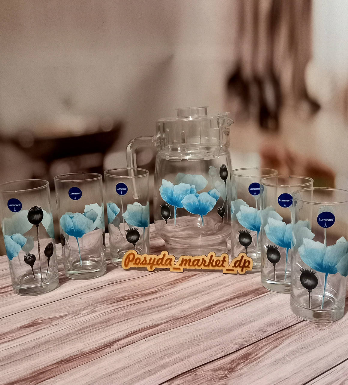 

Набор для напитков 7 пр Luminarc Angelique Turquoise P6286, Бирюзовый