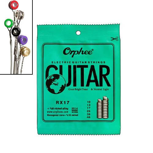 

Набор из 6 струн для электрогитары, 10-46", 0.25-1.17мм, Orphee RX17