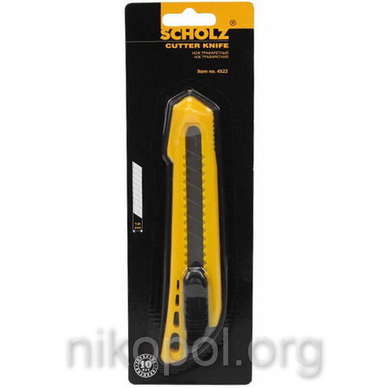 

Нож канцелярский-трафаретный Scholz 4522 18мм.