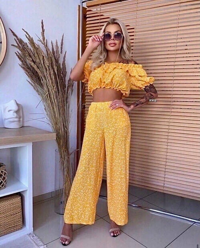 

Костюм женский летний брючный с топом (S-М; M-L) "IRINA" недорого от прямого поставщика