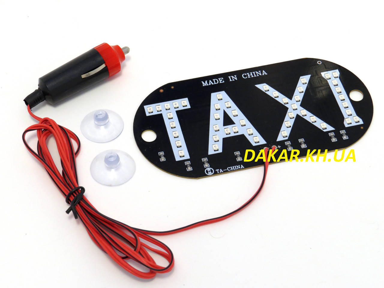 

Табличка светодиодная TAXI v6 белая LED подсветка ТАКСИ