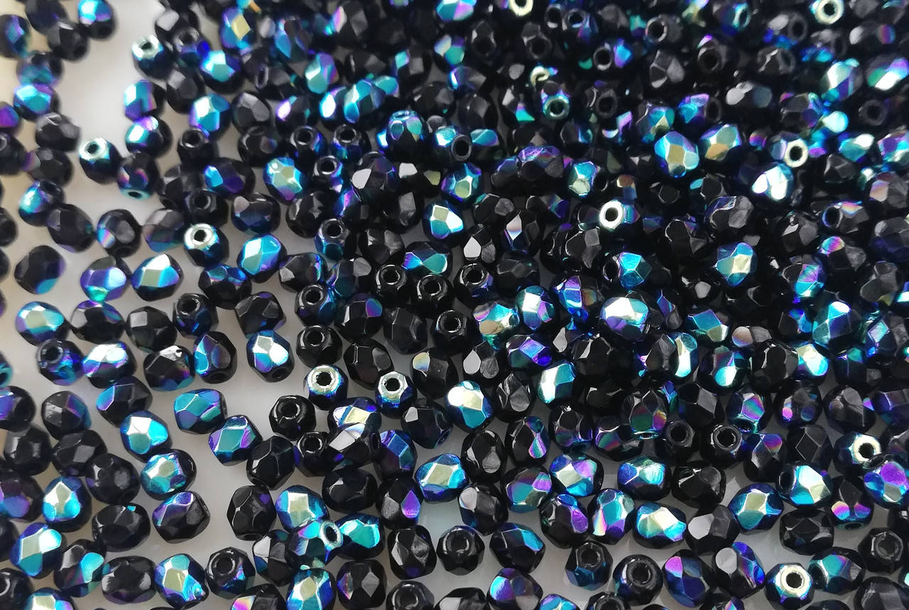 

Fire polished 3 mm Jet AB