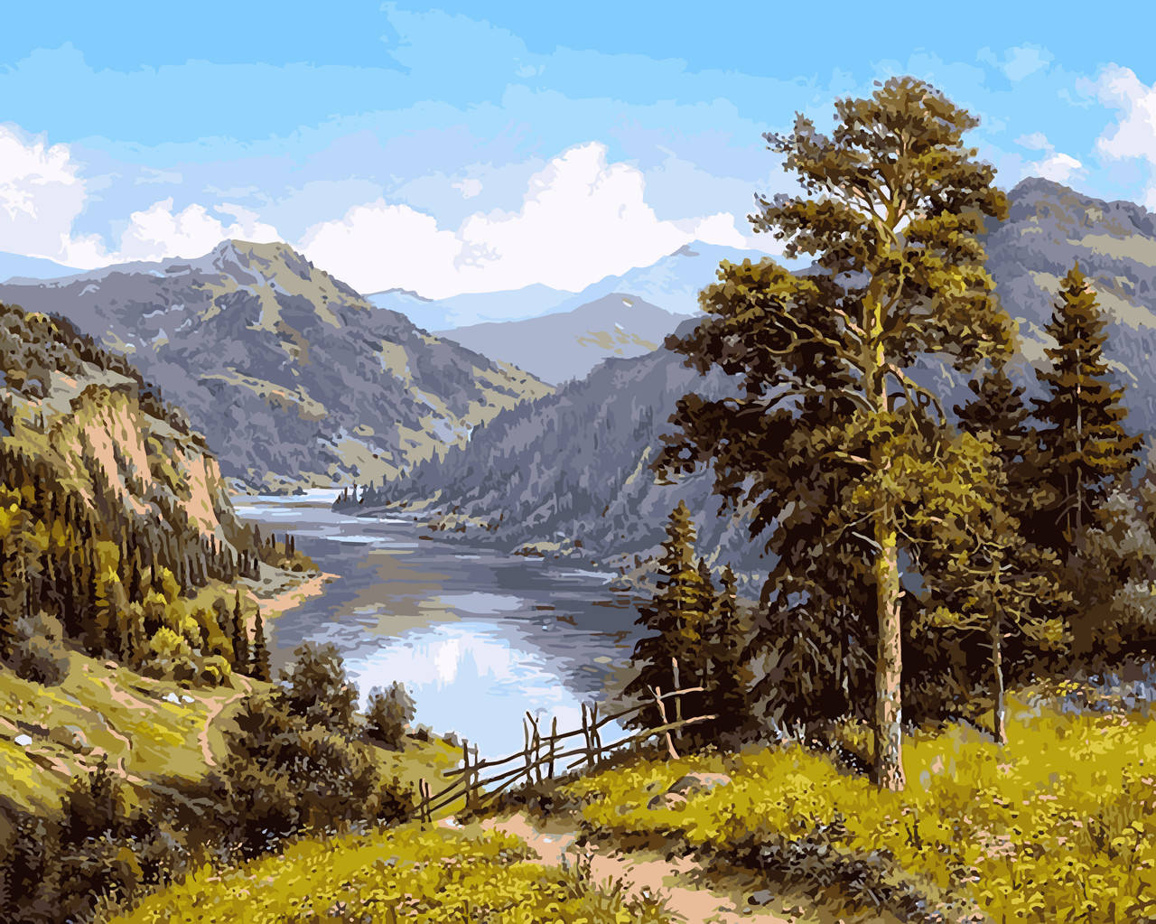 

Картина по номерам Babylon Речной край 40x50 см (в коробке) арт.VP958