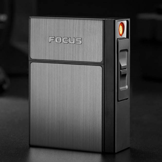 

ПОРТСИГАР С ЗАЖИГАЛКОЙ FOCUS на 20 сигарет