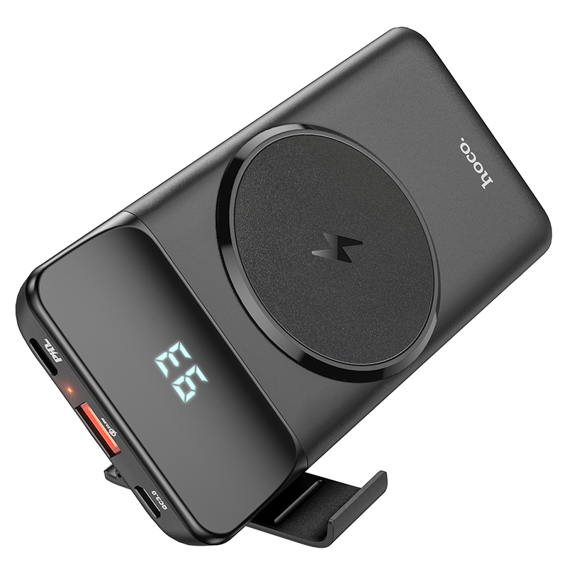 

Павербанк с беспроводной зарядкой HOCO J76 Power Bank 10000mAh |1USB/1Type-C 15W Qi 22.5W 3A QC/PD| Черный