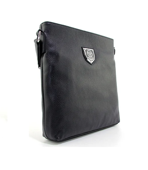 

Сумка кожзам мужская черная Philipp Plein, Черный