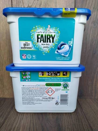 

Капсули для прання Fairy Non Bio 19шт, для дитячого одягу.