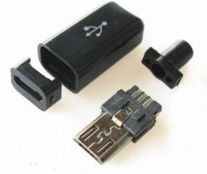 

Штекер micro USB 5pin с разборным корпусом