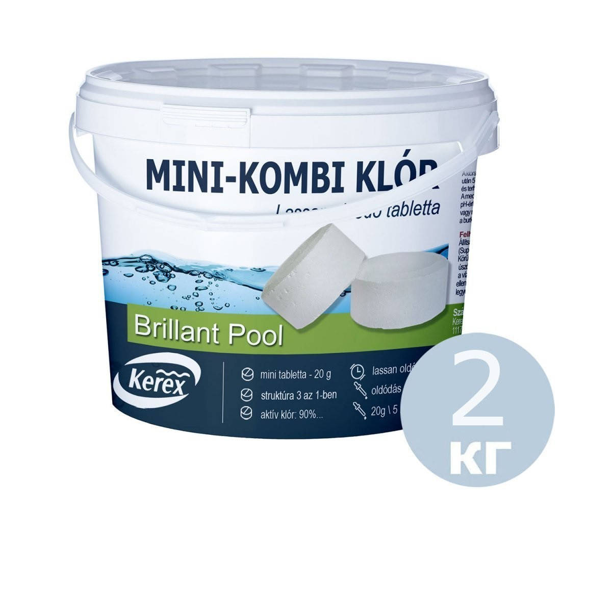 

Таблетки для бассейна MINI «Комби хлор 3 в 1» Kerex 80206, 2 кг (Венгрия)