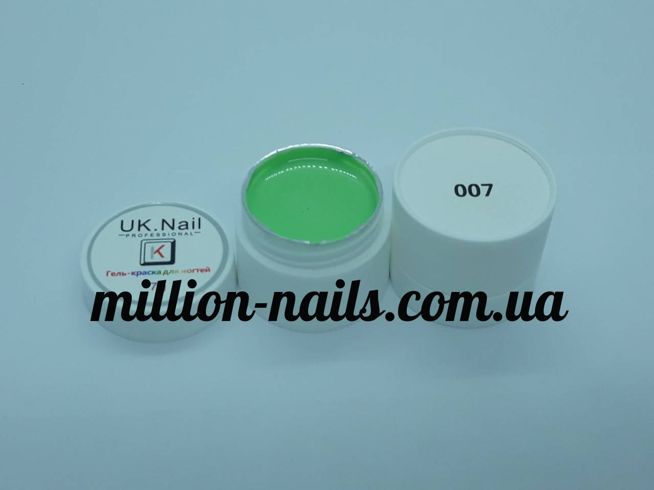 

Гель-краска для ногтей UK.Nail №07 цвет нежно-салатовый 7 грамм
