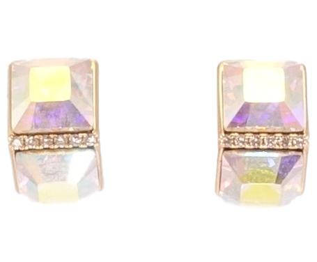 

Серьги Xuping Позолота 18K с кр-ми Swarovski гвоздики (пусеты) "Два кристалла АВ"
