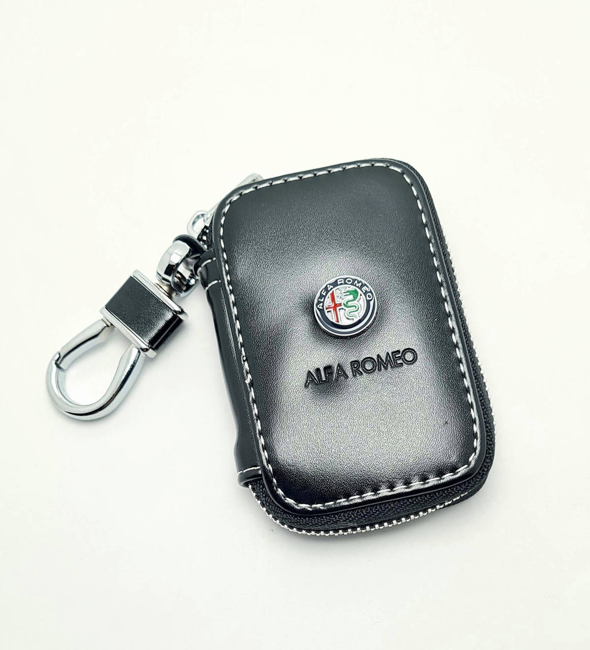 

Чехол ключница с логотипом Alfa Romeo, Черный