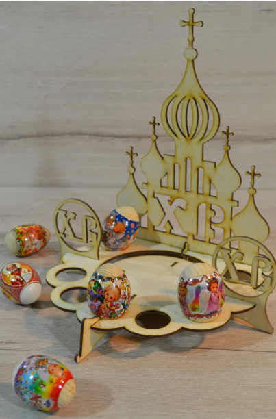 

Деревянная пасхальная подставка. Церковь.