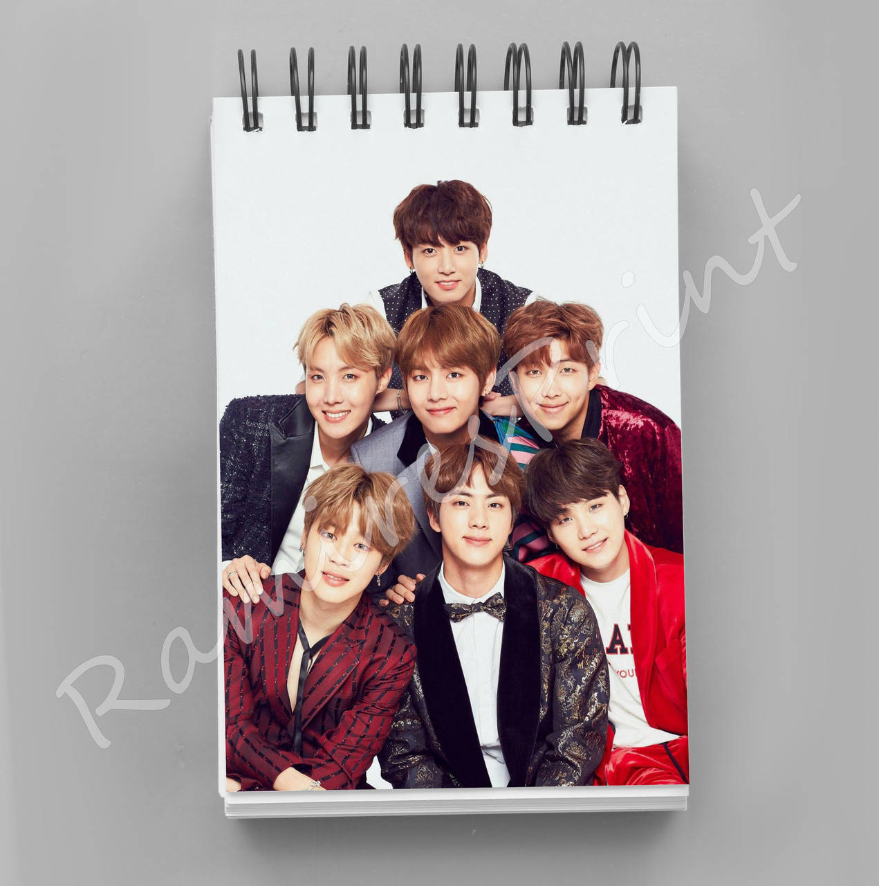 

Блокнот А6 пружина 48 л. клетка K-Pop BTS 429
