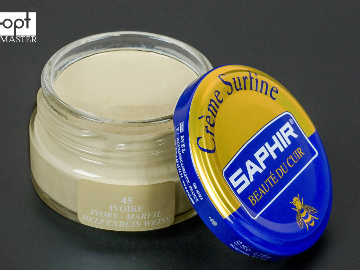 

Увлажняющий крем для обуви Saphir Creme Surfine, цв. слоновая кость (45), 50 мл (0032)