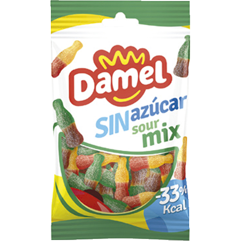 

Желейные конфеты без глютена и без сахара Кислый Микс Damel 100 г