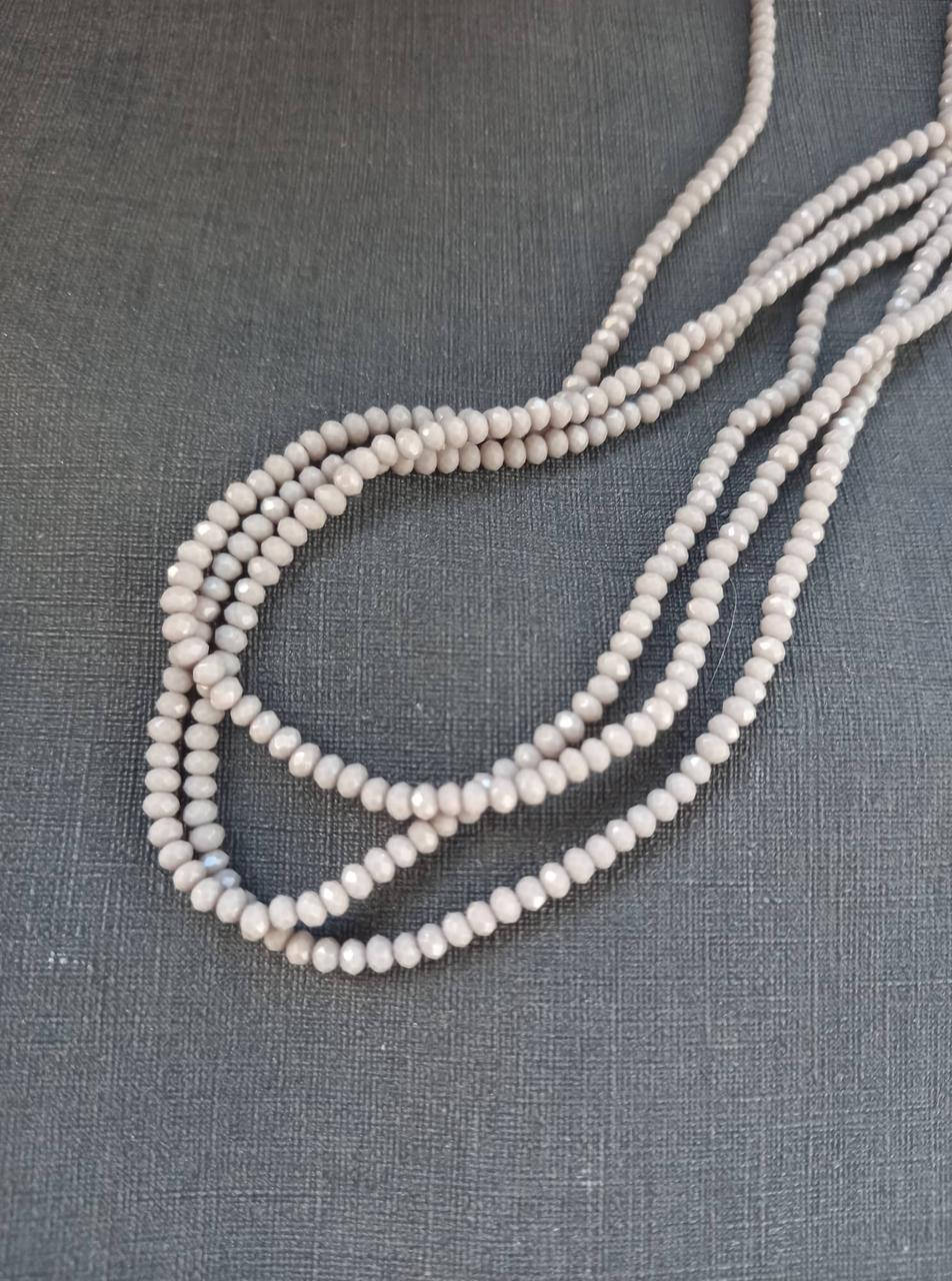 

Бусина хрустальная, 2 мм, нить, серый матовый, Голубой