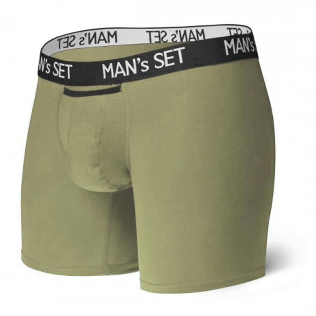 

Анатомические боксеры из хлопка Long, оливковый